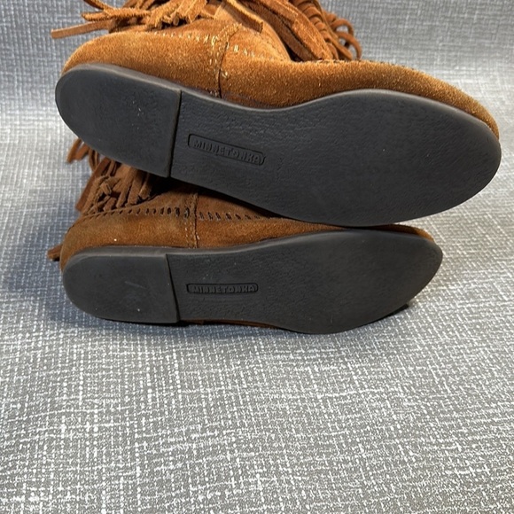 Minnetonka Moccasins Suede Leather Fringe Boots US 6 - Picture 10 of 12